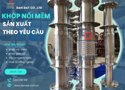 Khớp nối mềm dẫn xăng dầu, khớp nối mềm inox chịu nhiệt, khớp chống rung kim loại, flexible metal hose