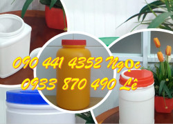 Hủ nhựa HDPE cao cấp, hủ nhựa 1kg đựng hoá chất, hủ nhựa 500g đựng bột phẩm màu, hủ nhựa 250g