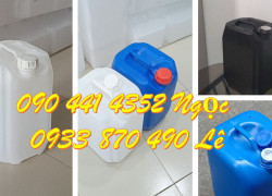 Gía can nhựa 10 lít đựng dầu, thùng nhựa 20 lít đựng chất lỏng, can nhựa 25 lít đựng hoá chất, can nhựa