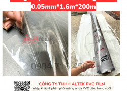 Kho sỉ màn nhựa PVC dẻo trong suốt 0.05mm may túi ba lô Hà Nội, Sài Gòn