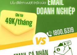 Email doanh nghiệp, email công ty chỉ từ 49k/tháng