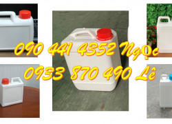 Bình nhựa 5 lít vuông, can nhựa 2 lít đựng chất lỏng, can nhựa 1 lít dày, can nhựa 500ml đựng cồn