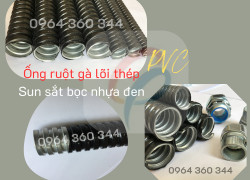 Ống ruột gà, ống luồn dây lõi thép bọc nhựa PVC đen