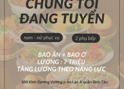 Hệ thống Quán Cơm Niêu tuyển phục vụ và phụ bếp