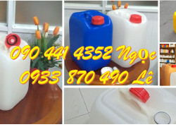 Sản xuất can nhựa 30 lít đựng phụ gia, can nhựa 25 lít đựng hương liệu, can nhựa 20 lít vuông xanh đựng axit