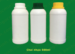 Chai Nhựa HDPE Vuông 500ml - Đựng Thuốc BVTV, Phân Bón