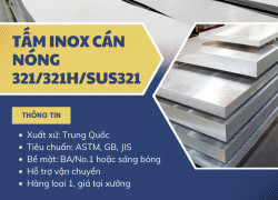 Tấm inox cán nóng 321/321H/SUS321 - Unico Steel