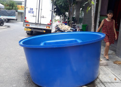 Thùng nhựa tròn 1500L nuôi tôm cá, trồng cây