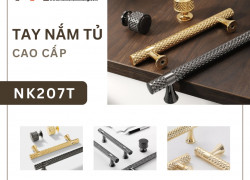 Tay nắm tủ cao cấp dạng thanh bóng NK207T | Zalo 0901 196 552