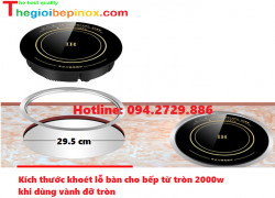 Bếp từ ăn lẩu âm bàn tròn 2000w dành cho nhà hàng tại HCM