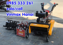 Máy làm đất đa năng cày đất, xới đất, lên luống, cắt cỏ trục băm hàm cắt 60cm chạy dầu Turbo TB178F