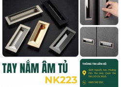 Tay nắm âm tủ cao cấp dạng trơn hiện đại NK223 | Zalo 0901 196 552