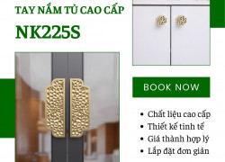 Tay nắm tủ vàng gold họa tiết kim cương NK225S | Zalo 0901 196 552