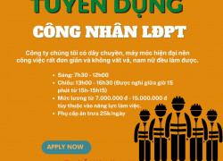 Công Ty Tnhh Thương Mại Sản Xuất Và Dịch Vụ Đại Dương Tuyển 05 Công Nhân LĐPT