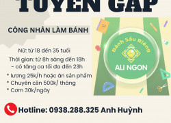 Tuyển công nhân làm bánh