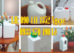 Can đựng chất lỏng 5 lít vuông, can nhựa 2 lít dày, can nhựa 1 lít vòi ấn, can nhựa HDPE 500ml đựng cồn