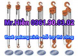 thuê palang xích 1 tấn, thuê palang xích 2 tấn