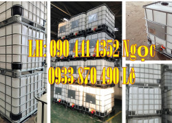 Cung cấp tank nhựa ibc 1000 lít, bồn nhựa vuông 1 khối qua sử dụng, thùng nhựa đựng hoá chất 1000 lít