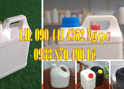 Can nhựa đựng 5 lít chất hoá học, bình nhựa 2 lít vòi ấn, can nhựa 1 lít đựng dung môi, can nhựa 500ml dày