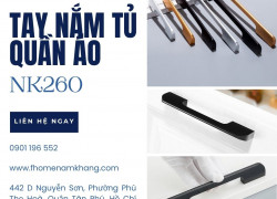 Tay nắm tủ quần áo hiện đại dạng thanh dài NK260 | Zalo 0901 196 552