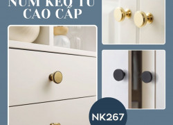 Núm kéo tủ tròn cao cấp thiết kế trơn NK267 | Zalo 0901 196 552