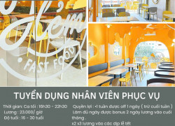 Cần tuyển Phục vụ ca tối