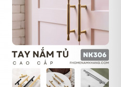 Tay nắm tủ cao cấp thiết kế thanh tròn cổ điển NK306 | Zalo 0901 196 552