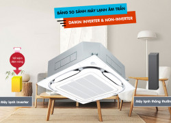 Bảng so sánh Máy lạnh cassette DAIKIN Inverter và NON-Inverter