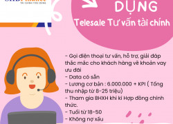 SHB Finance Tuyển 3 bạn Telesale Tư vấn tài chính