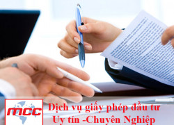 Tư vấn xin giấy phép đầu tư của Minh MCC.Group