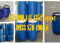 Thùng phuy nhựa 220L nắp kín, thùng nhựa 120 lít đựng thuốc trừ sâu, thùng phuy 100 lít đựng hoá chất