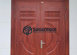 cửa thép vân gỗ chống cháy an toàn-Saigondoor