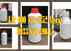 Chai nhựa 1 lít vòi ấn, chai nhựa 500ml đựng dầu xả, chai nhựa 250ml đựng thuốc thuỷ sản, lọ nhựa 100ml đựng vi sinh