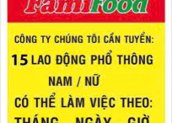 Cần tuyển 15 LĐPT nam nữ gói yến, đóng hộp yến, làm tại Q12