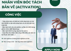 TUYỂN NHÂN VIÊN BÓC TÁCH BẢN VẼ (ACTIVATION)