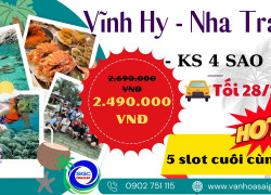 Tour Vĩnh Hy - Nha Trang Giá Siêu hời, Siêu hot