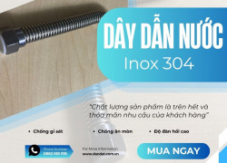 Dây dẫn nước inox chịu nhiệt/Dây mềm cấp nước thép không gỉ/Dây nước ruột gà inox/Dây cấp nước Lavabo