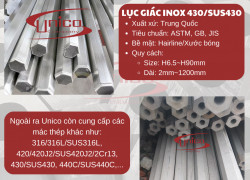 Lục giác inox 430/SUS430 - Unico Steel