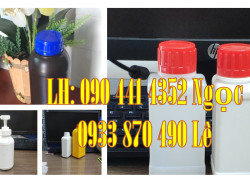 Bình nhựa 1 lít đựng hoá phẩm, chai nhựa HDPE 0.5 lít vuông, chai nhựa 250ml dày đựng nông dược