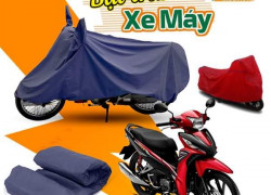 Bạt Trùm Xe Máy Chống Nắng, Bụi Bám, Chất Liệu Vải Dù Siêu Bền