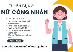 Xưởng cá cần Tuyển Nữ công nhân gia công cá