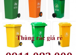 Thùng thu gom rác giá rẻ- thùng rác 120 lít 240 lít giá sỉ tại miền tây- lh 0911082000