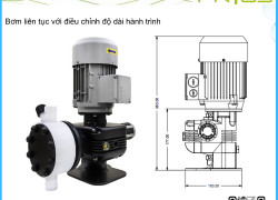 Bơm định lượng EMEC PRIUS D 010056, Công suất 56 L/h tại 10 bar, bơm với thiết kế chắc chắn