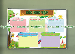 Bảng biểu Trường Học - Bảng góc học tập in pp treo tường