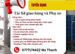 Hộ kinh doanh Võ Tấn Tâm Cần Tuyển Tài Xế giao hàng và Phụ xe