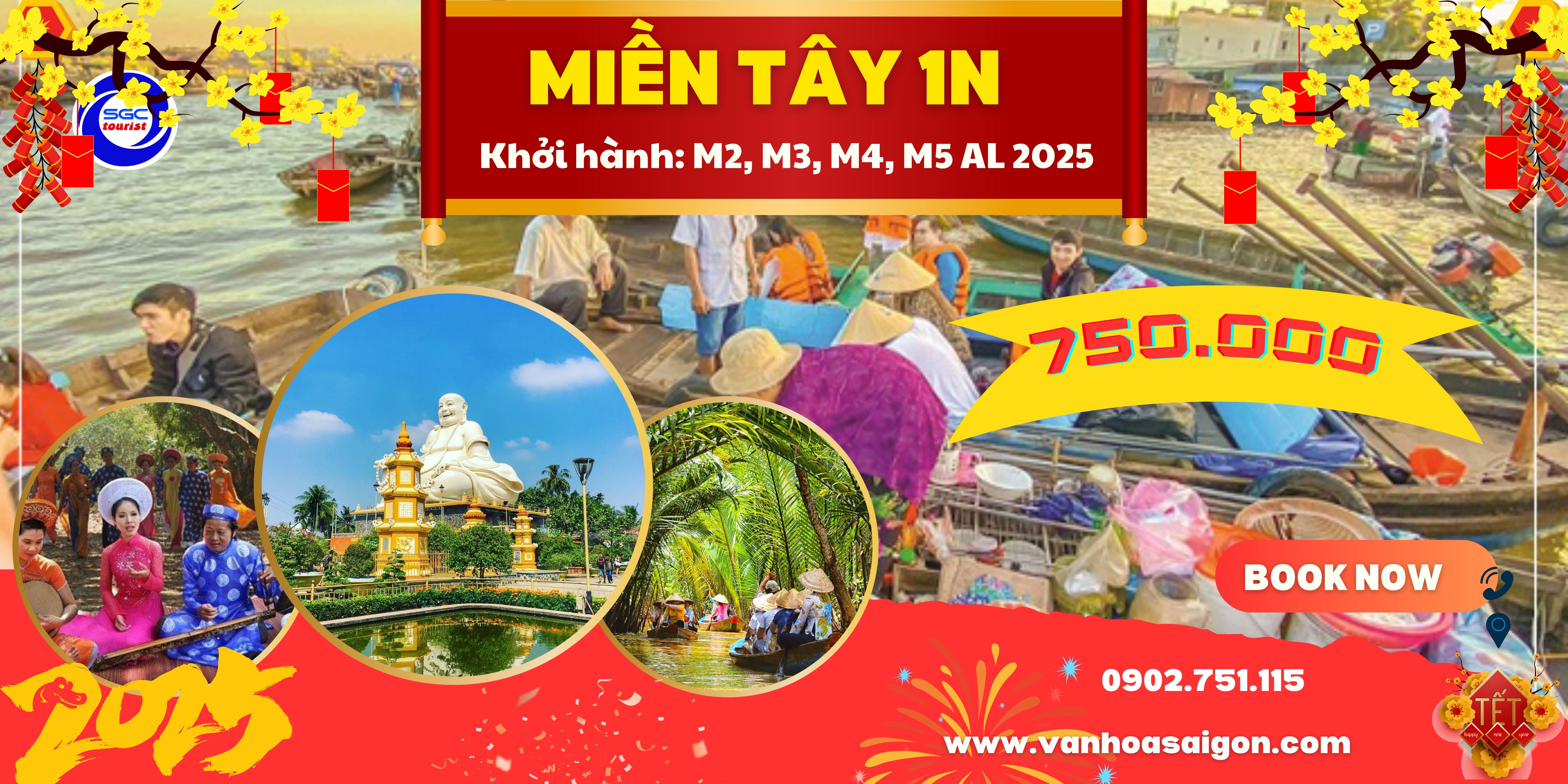 Tour Tết Miền Tây 1N - Trải nghiệm miền Tây sông nước