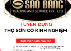 Cần tuyển 5 thợ sơn có kinh nghiệm