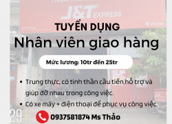 TUYỂN DỤNG NHÂN VIÊN GIAO HÀNG BẰNG XE MÁY