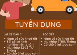 Tuyển Tài xế dấu C và bốc xếp