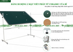 Bảng di động 2 mặt viết phấn từ Ceramic của Bỉ